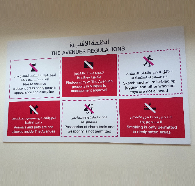 Interior Signage For Regulation